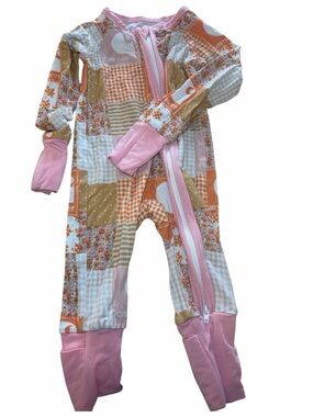 NWOT Pink Carhartt Patchwork Bamboo Zippy 0-3M